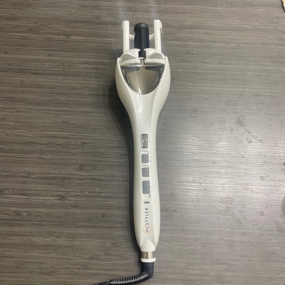 InStyler Tulip Auto Curler Ceramic Hair Curling Iron White ISAC-22WTUS-00